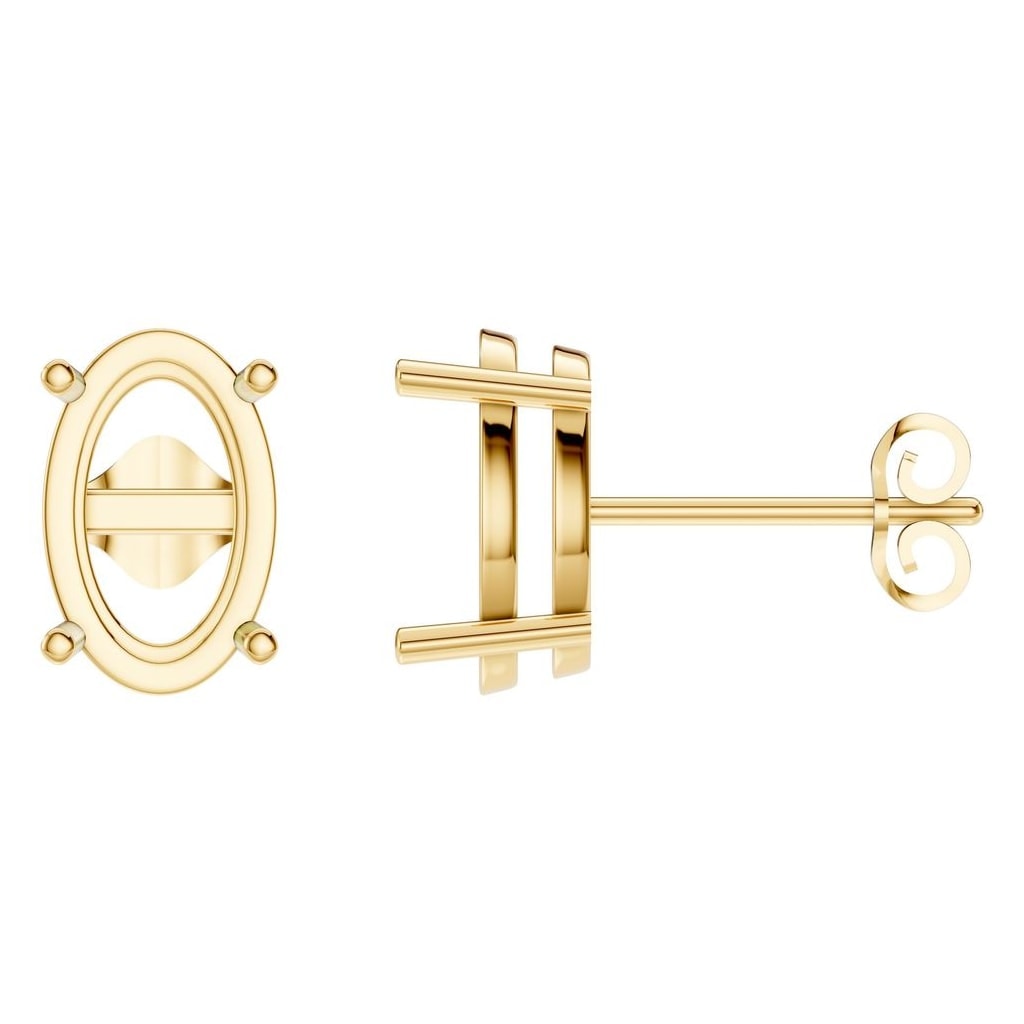 EA-8196 Yellow Gold Earrings UNSET - Main View