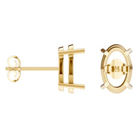 EA-8196 Yellow Gold Earrings UNSET - ANGLE