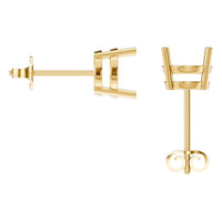 EA-8196 Yellow Gold Earrings UNSET - BACK