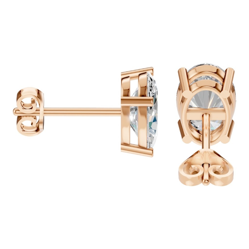 EA-8196 Rose Gold Earrings SET - Side View