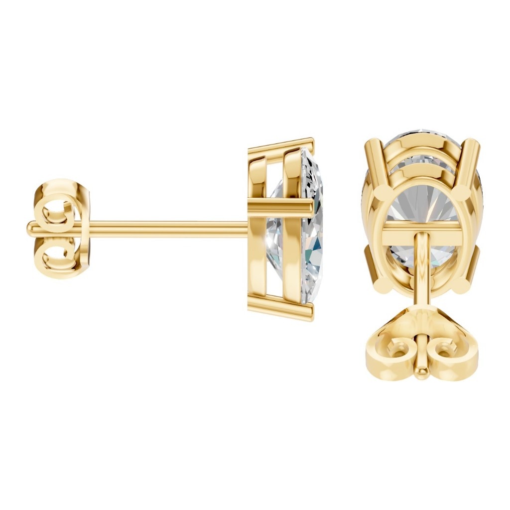 EA-8196 Yellow Gold Earrings SET - Side View