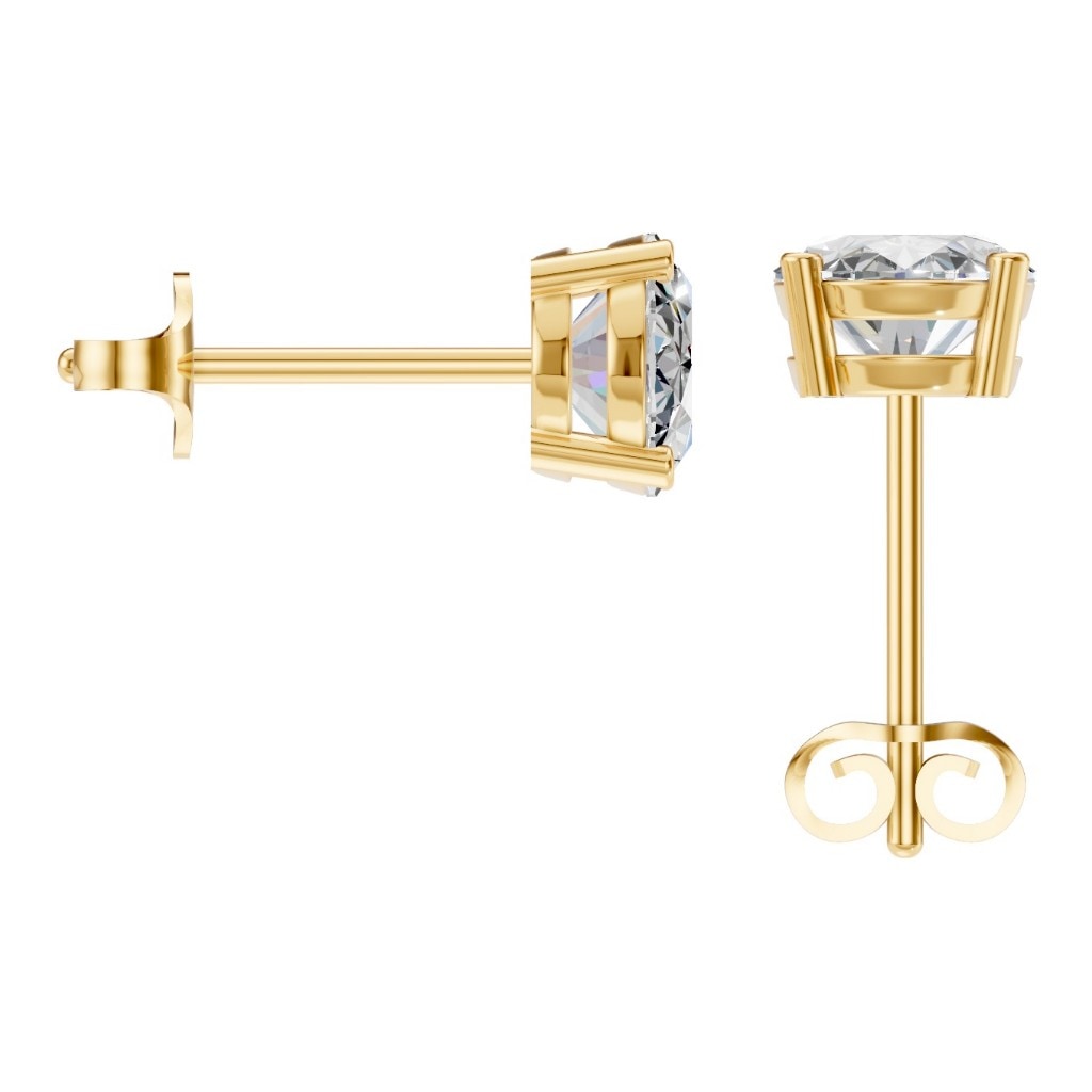 EA-8196 Yellow Gold Earrings SET - BACK