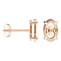 EA-8196 Rose Gold Earrings UNSET - ANGLE