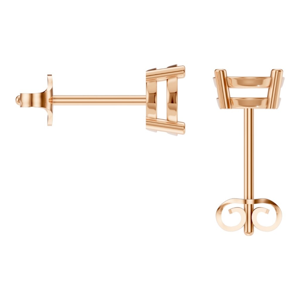 EA-8196 Rose Gold Earrings UNSET - BACK