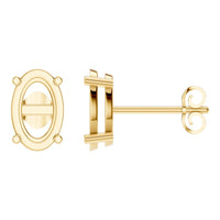 EA-8196 Yellow Gold Earrings UNSET - Main View