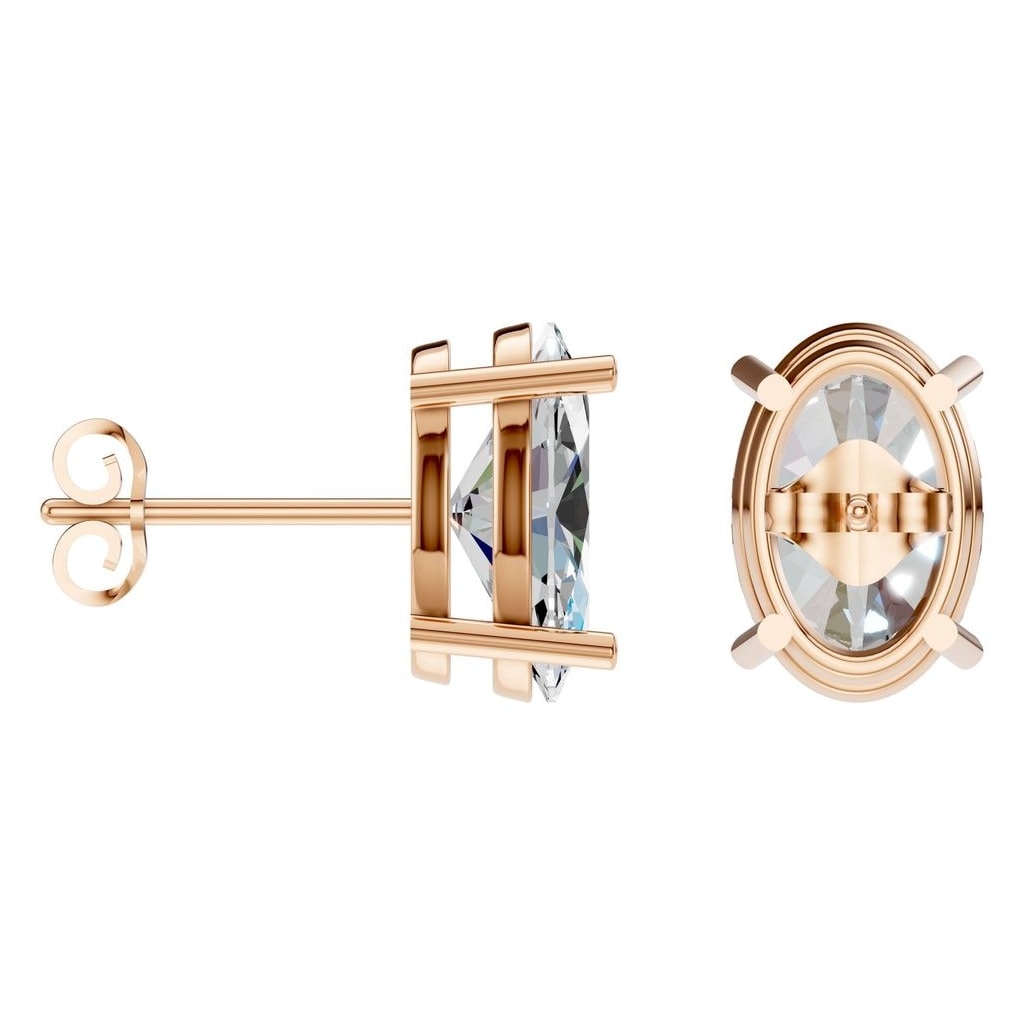 EA-8196 Rose Gold Earrings SET - ANGLE