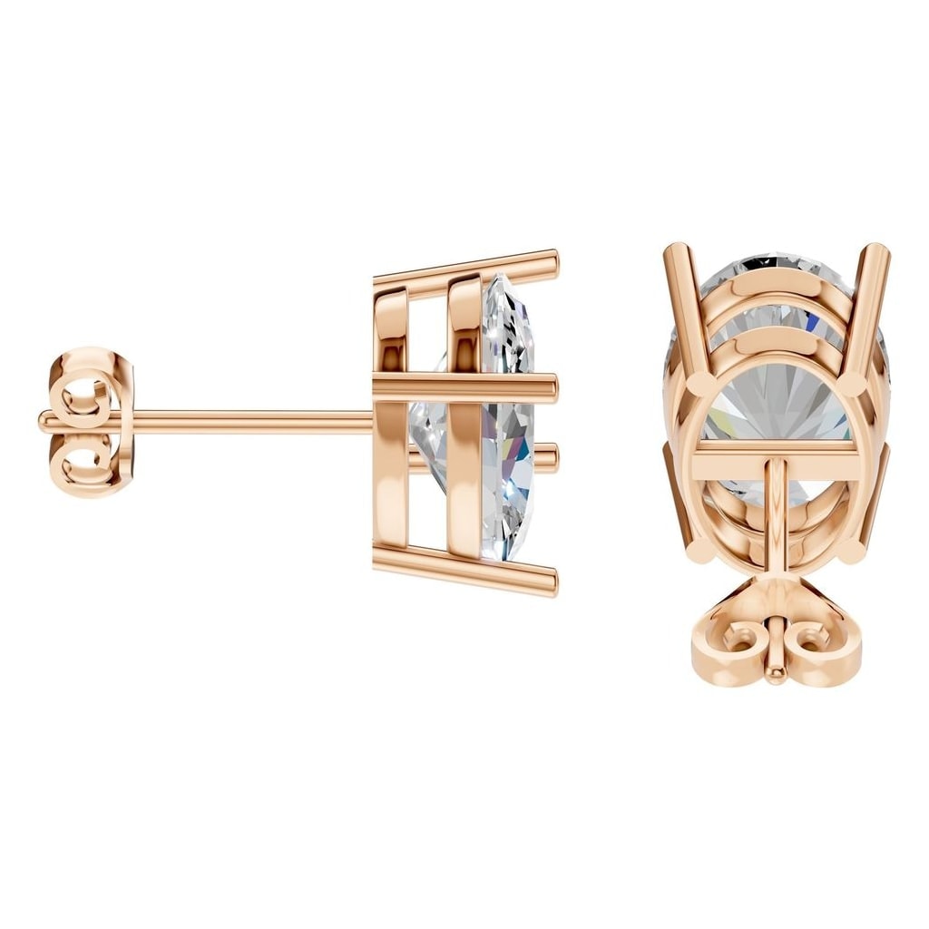 EA-8196 Rose Gold Earrings SET - Side View