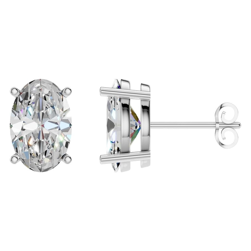 EA-8196 White Gold Earrings SET - Main View