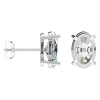 EA-8196 White Gold Earrings SET - ANGLE