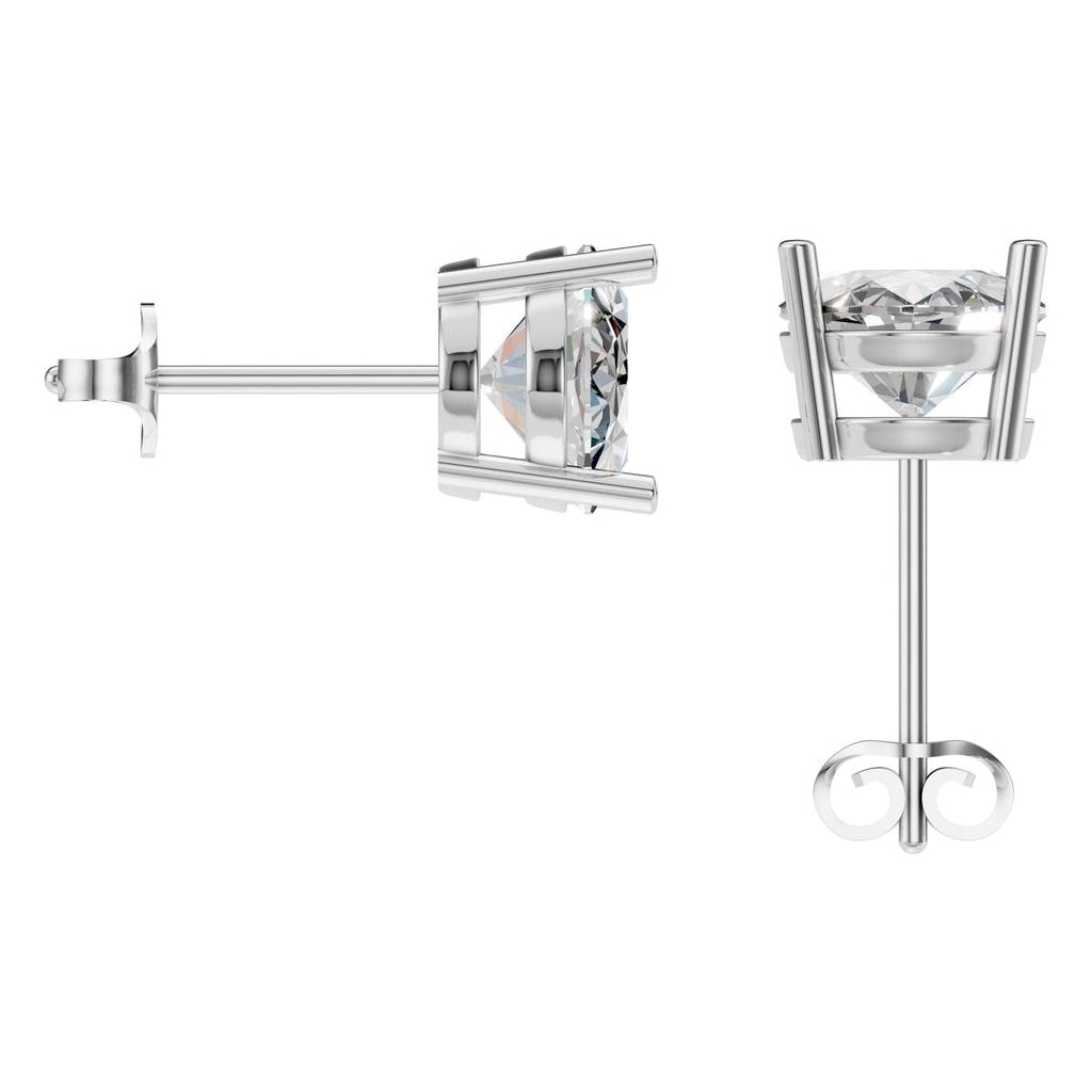 EA-8196 White Gold Earrings SET - BACK