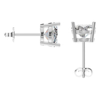 EA-8196 White Gold Earrings SET - BACK