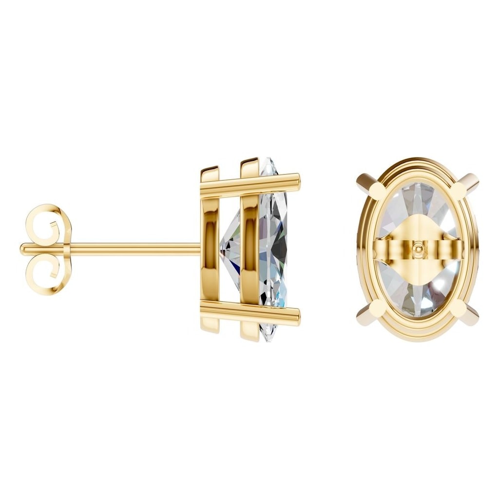 EA-8196 Yellow Gold Earrings SET - ANGLE