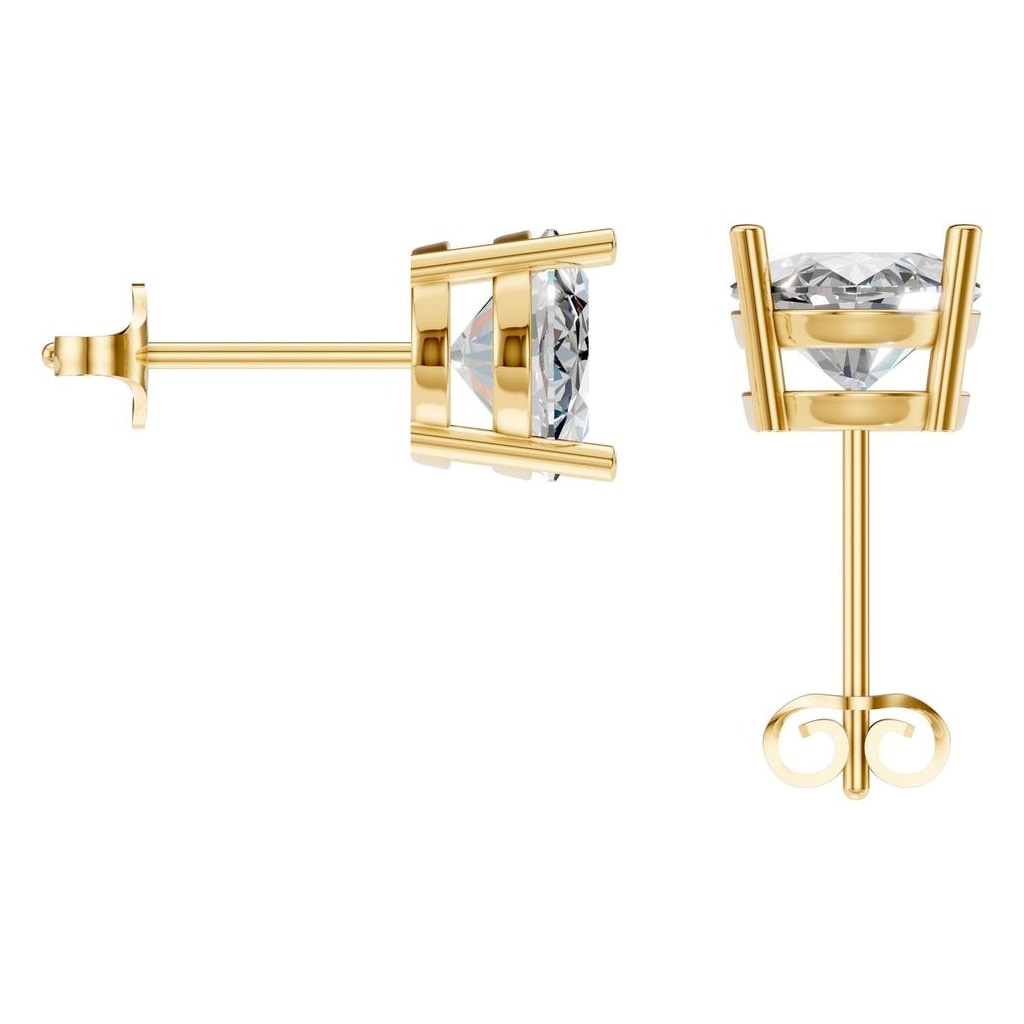 EA-8196 Yellow Gold Earrings SET - BACK