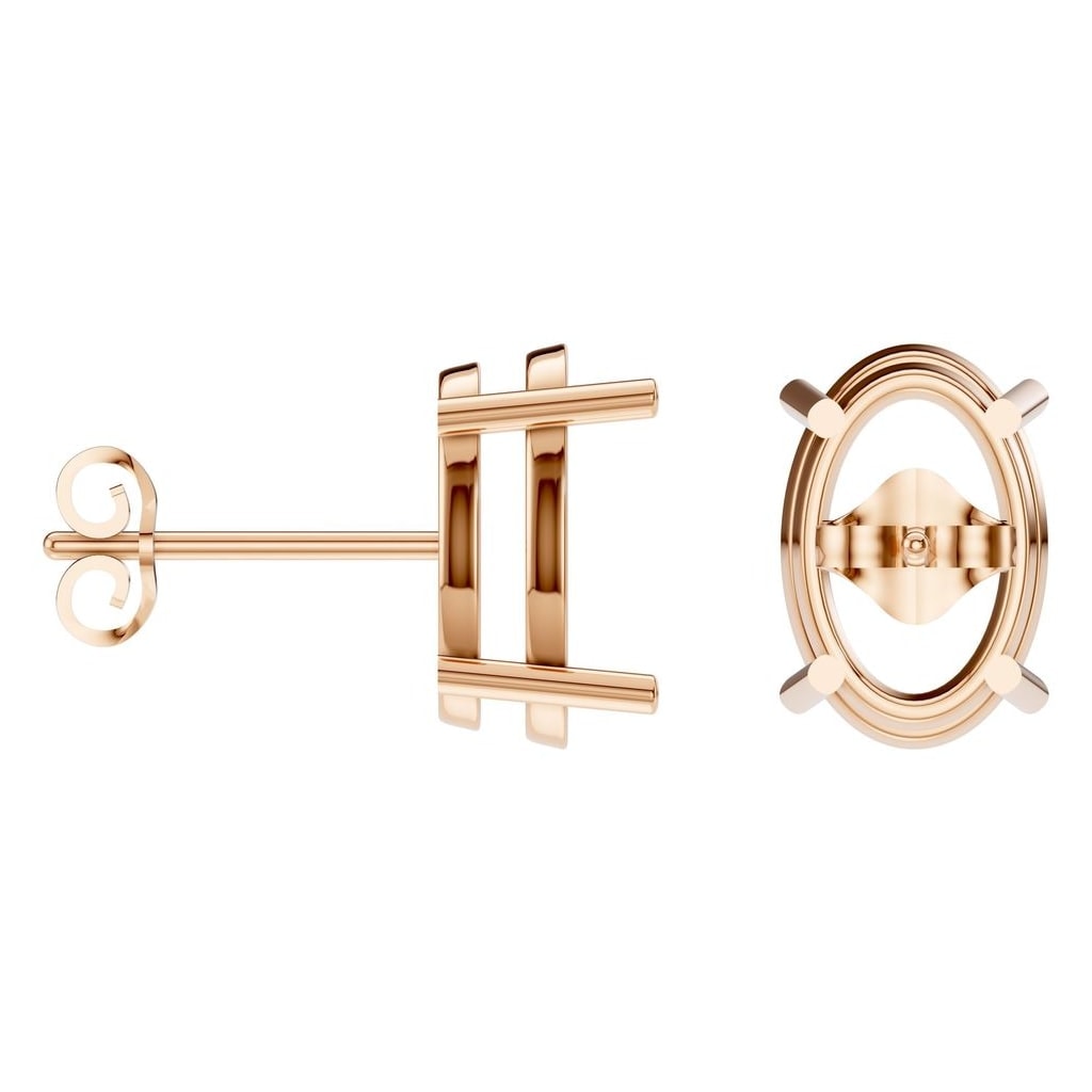 EA-8196 Rose Gold Earrings UNSET - ANGLE