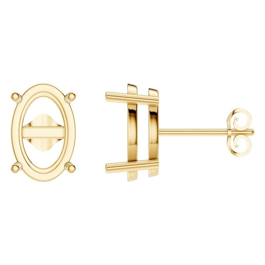 EA-8196 Yellow Gold Earrings UNSET - Main View