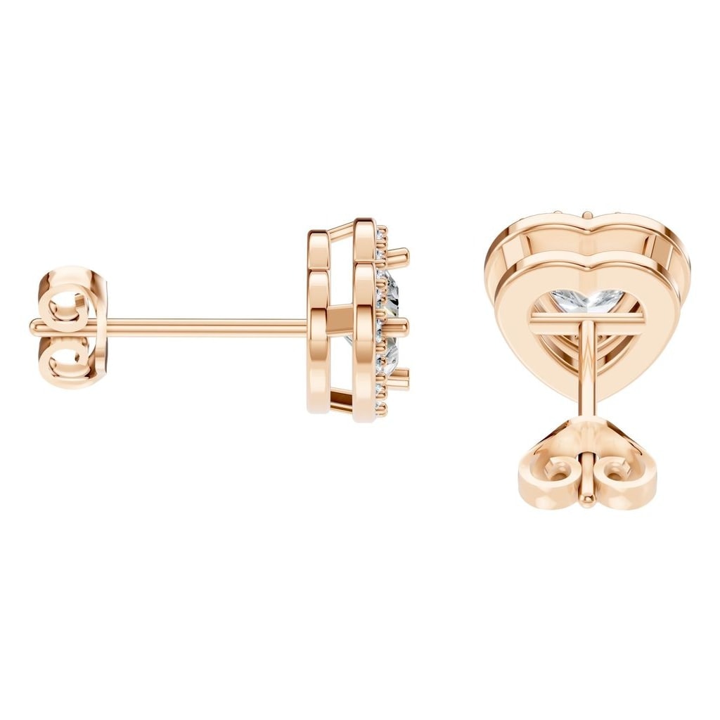 EA-8558 Rose Gold Earrings SET - Side View