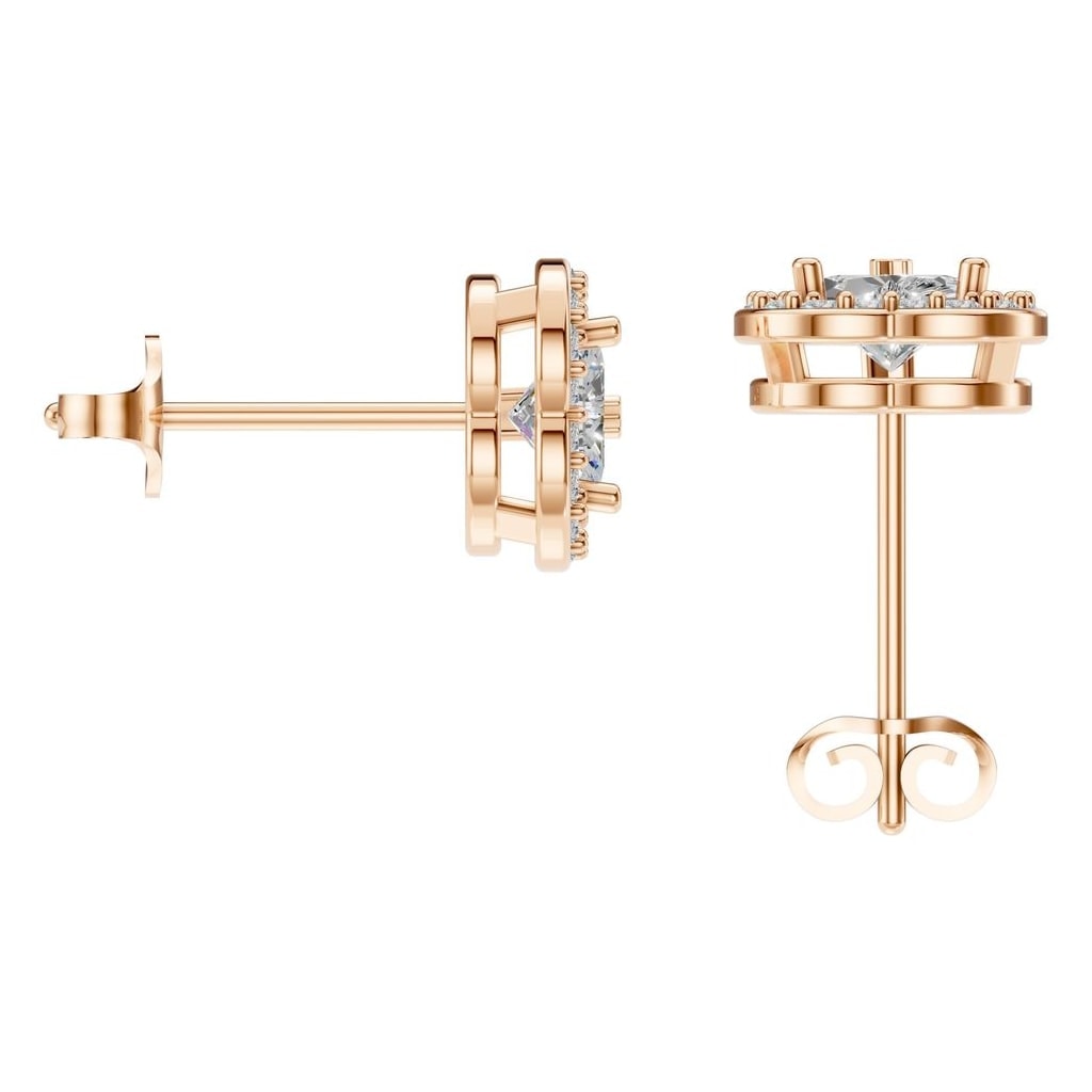 EA-8558 Rose Gold Earrings SET - BACK