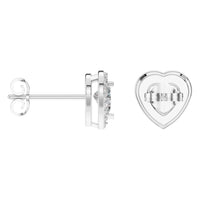 EA-8558 White Gold Earrings SET - ANGLE
