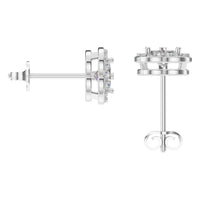 EA-8558 White Gold Earrings SET - BACK