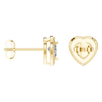 EA-8558 Yellow Gold Earrings SET - ANGLE