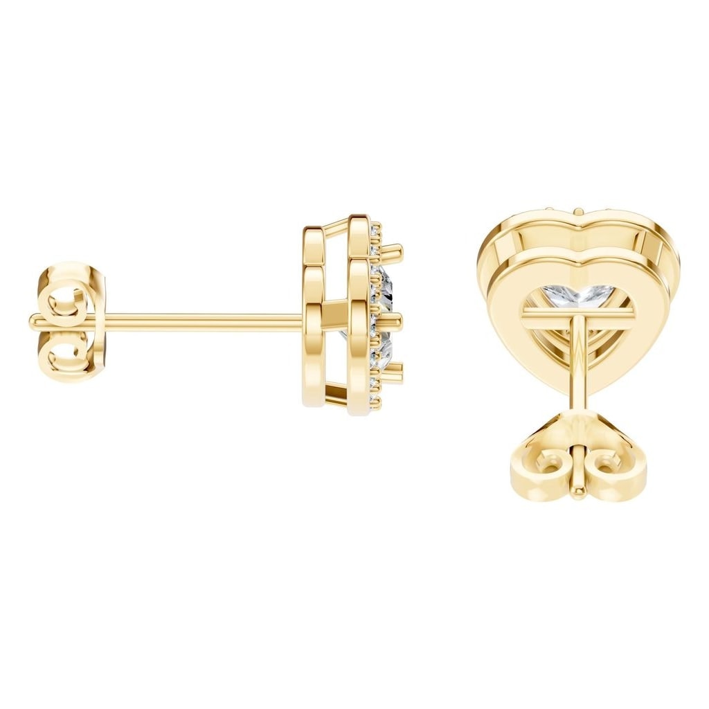 EA-8558 Yellow Gold Earrings SET - Side View