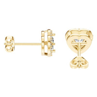 EA-8558 Yellow Gold Earrings SET - Side View
