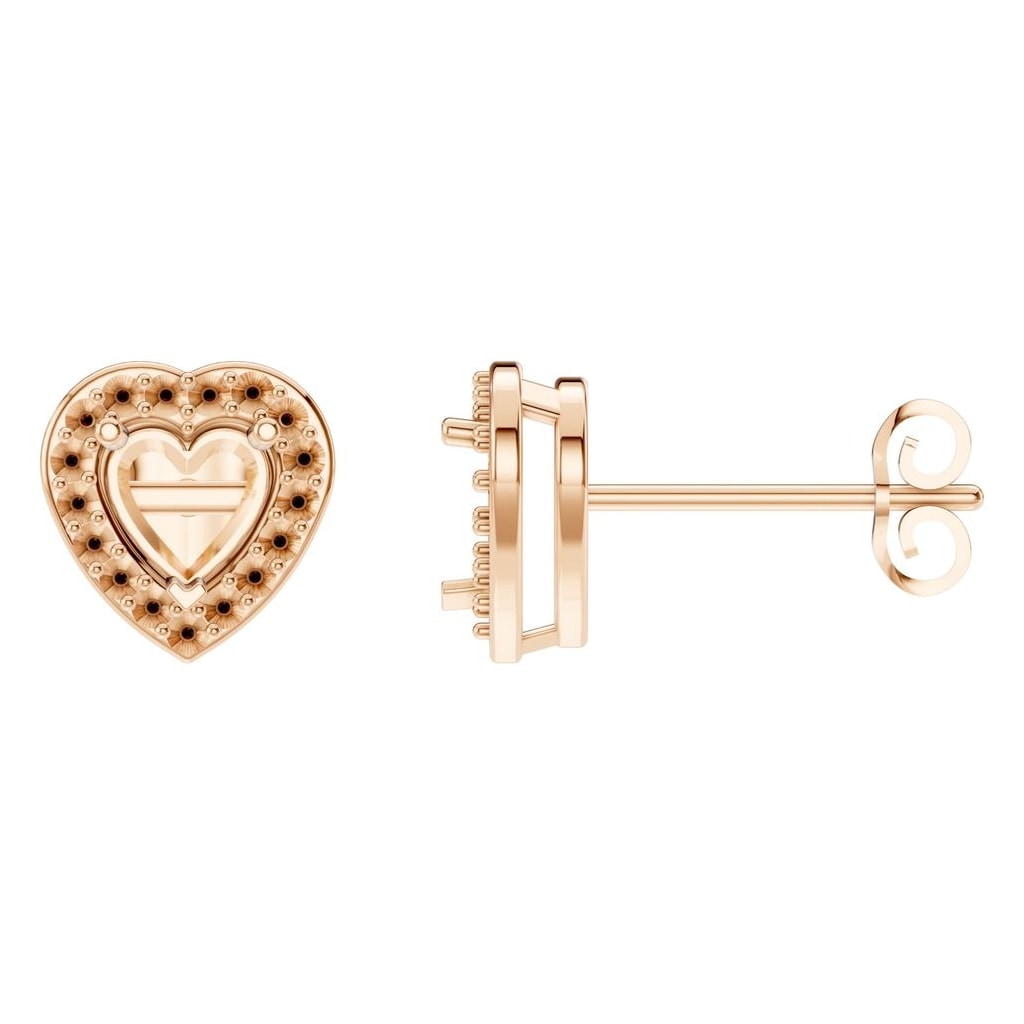 EA-8558 Rose Gold Earrings UNSET - Main View