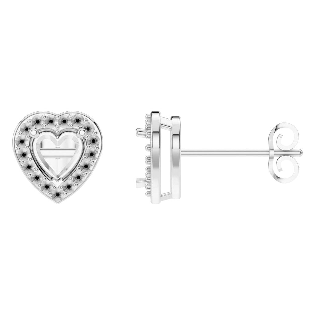 EA-8558 White Gold Earrings UNSET - Main View