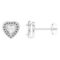 EA-8558 White Gold Earrings UNSET - Main View