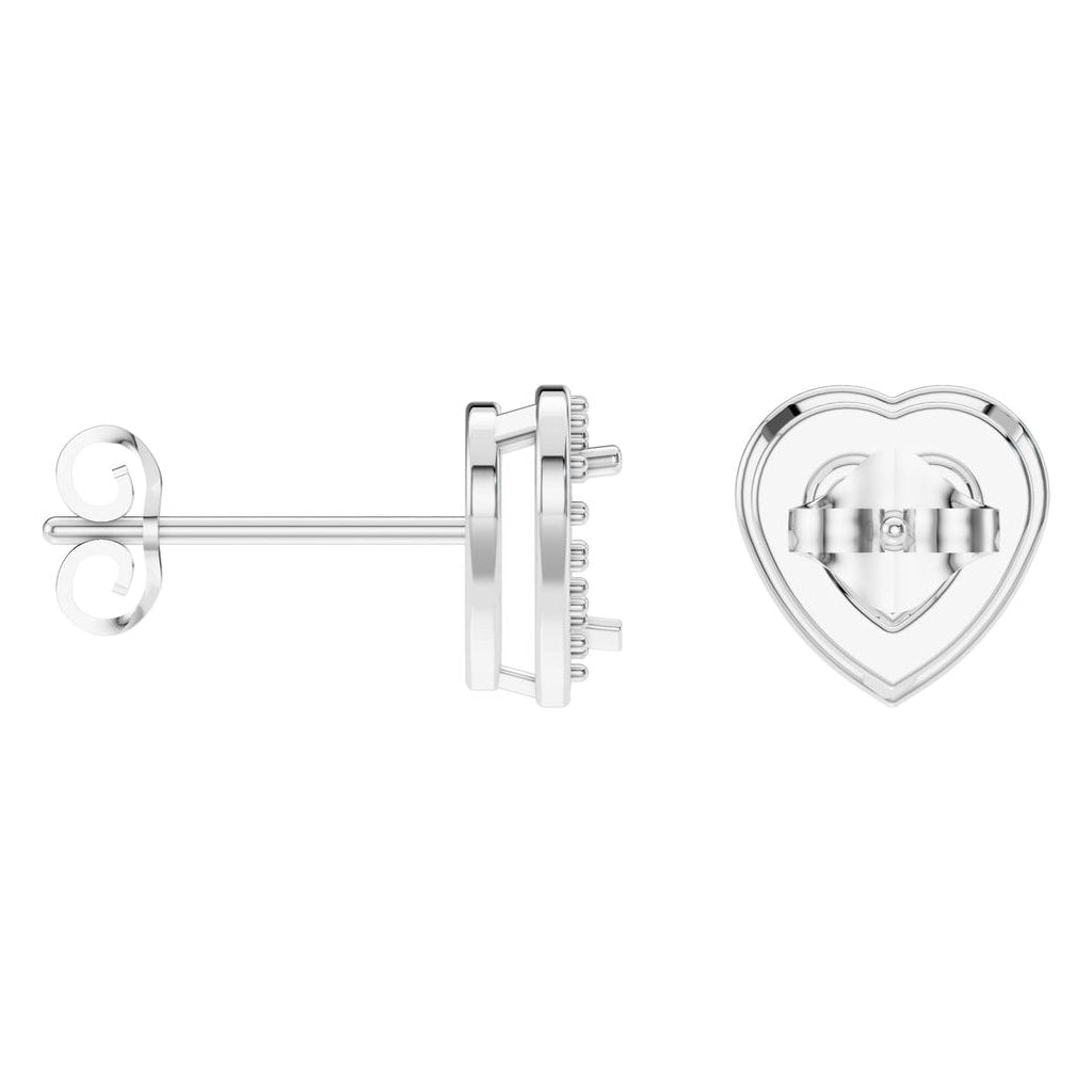 EA-8558 White Gold Earrings UNSET - ANGLE