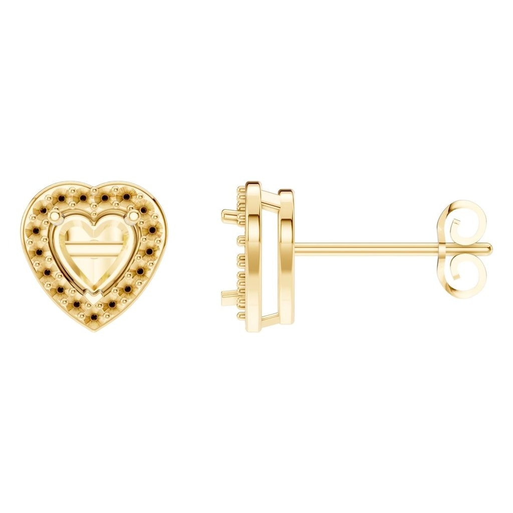 EA-8558 Yellow Gold Earrings UNSET - Main View