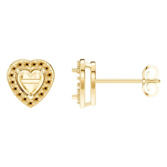 EA-8558 Yellow Gold Earrings UNSET - Main View