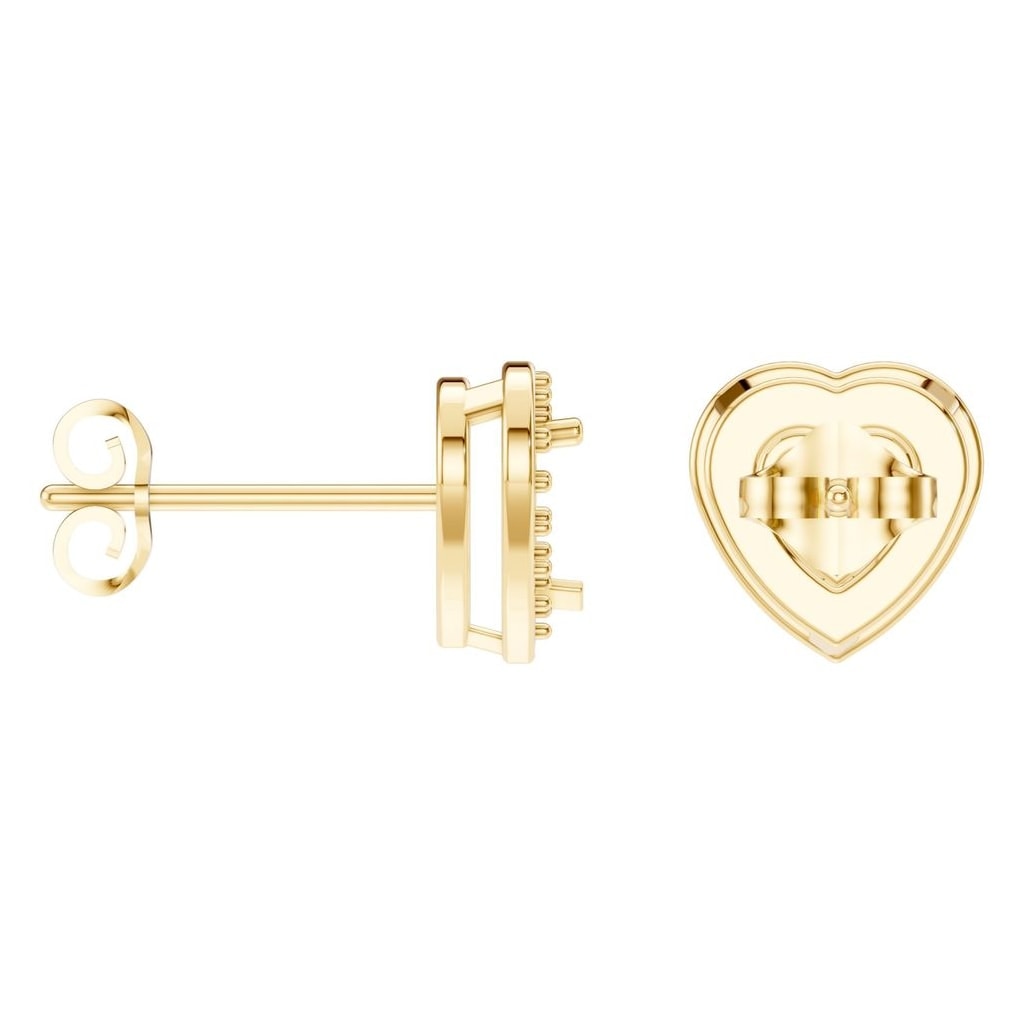 EA-8558 Yellow Gold Earrings UNSET - ANGLE