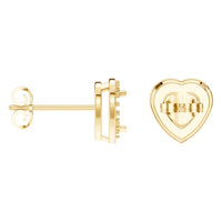 EA-8558 Yellow Gold Earrings UNSET - ANGLE
