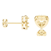 EA-8558 Yellow Gold Earrings UNSET - Side View
