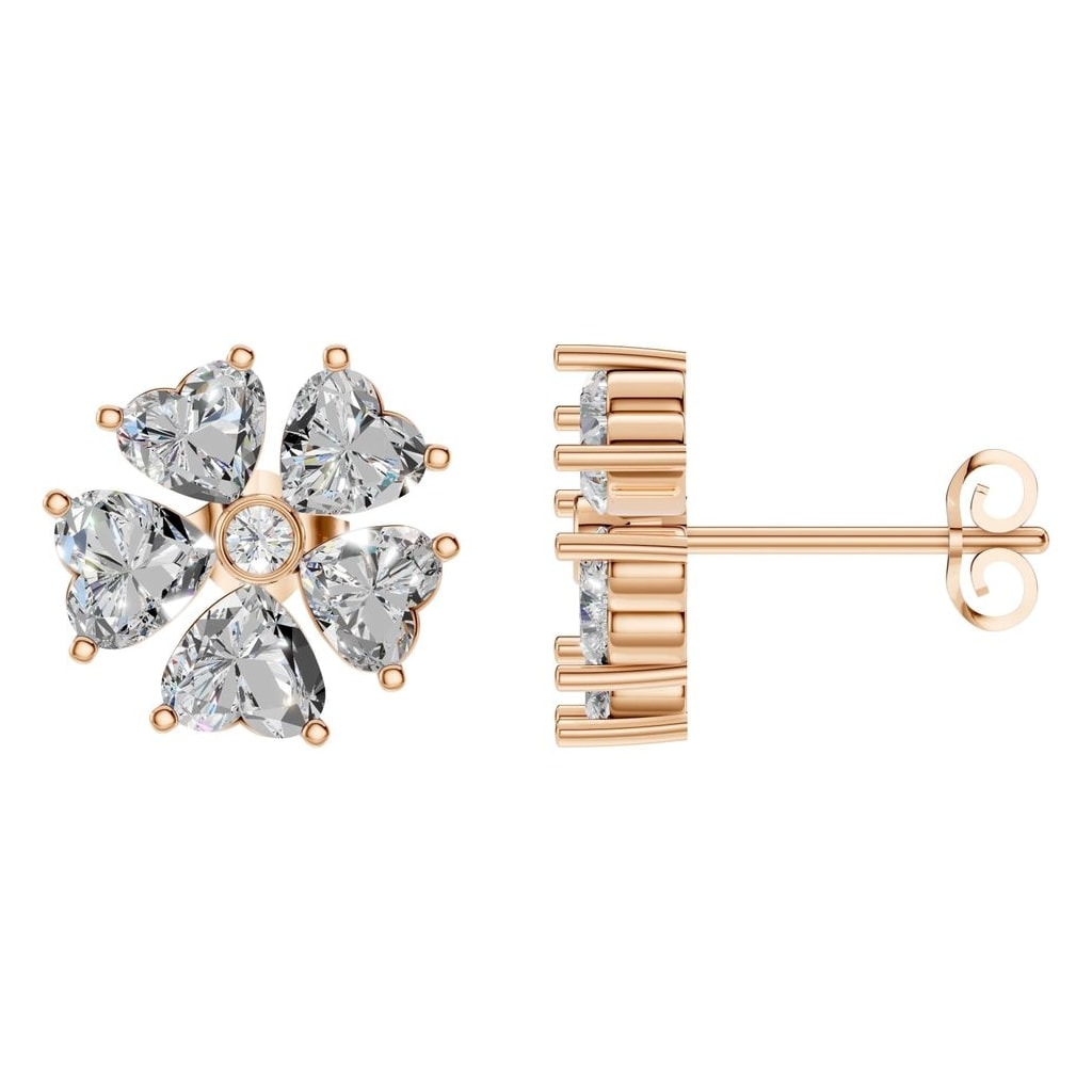 EA-8716 Rose Gold Earrings SET - Main View