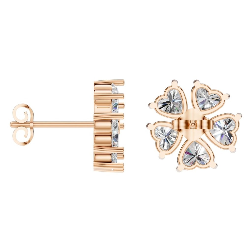 EA-8716 Rose Gold Earrings SET - ANGLE