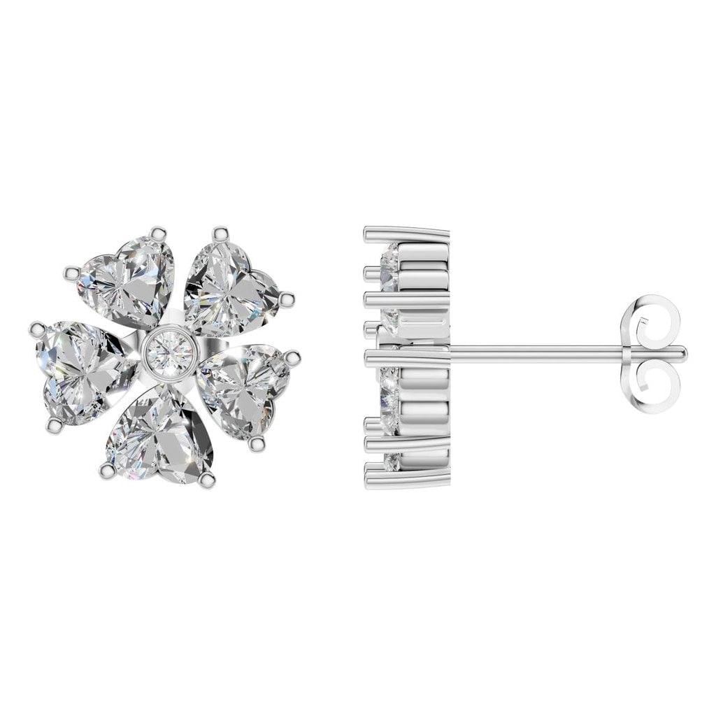 EA-8716 White Gold Earrings SET - Main View