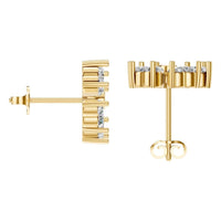 EA-8716 Yellow Gold Earrings SET - BACK