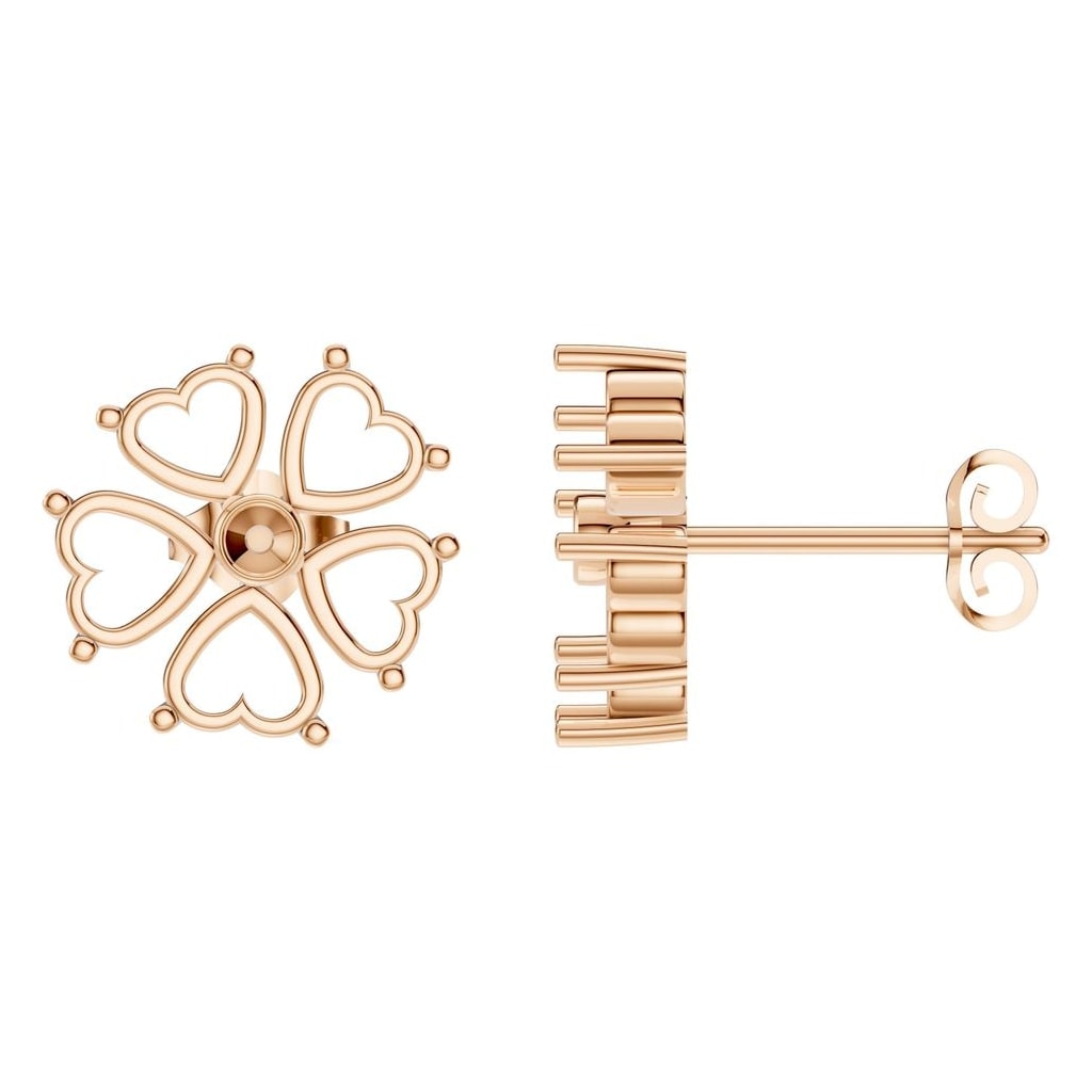 EA-8716 Rose Gold Earrings UNSET - Main View