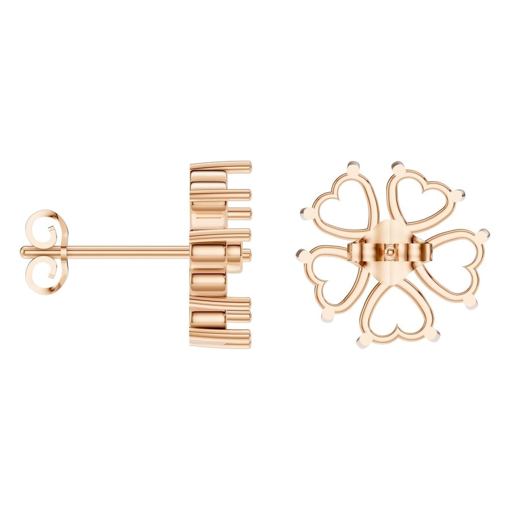 EA-8716 Rose Gold Earrings UNSET - ANGLE