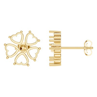EA-8716 Yellow Gold Earrings UNSET - Main View