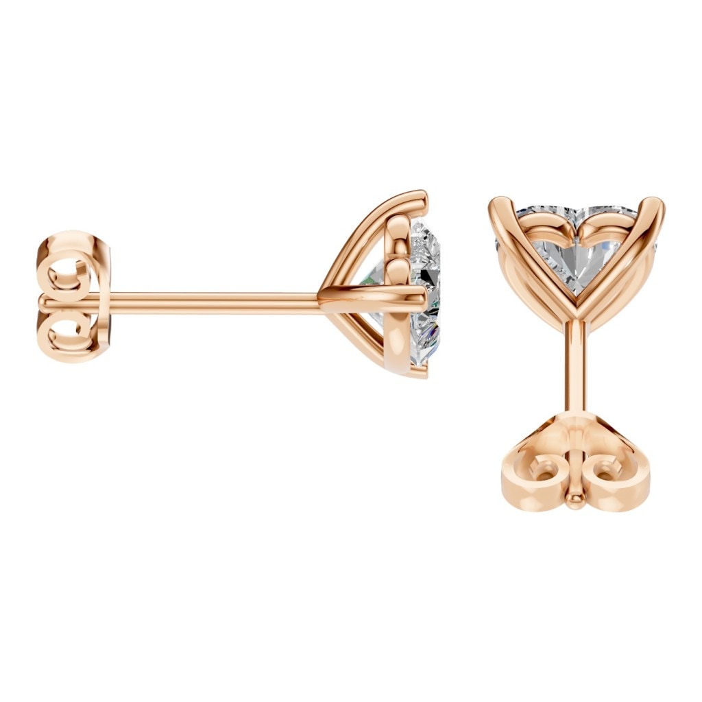 EA-8975 Rose Gold Earrings SET - Side View