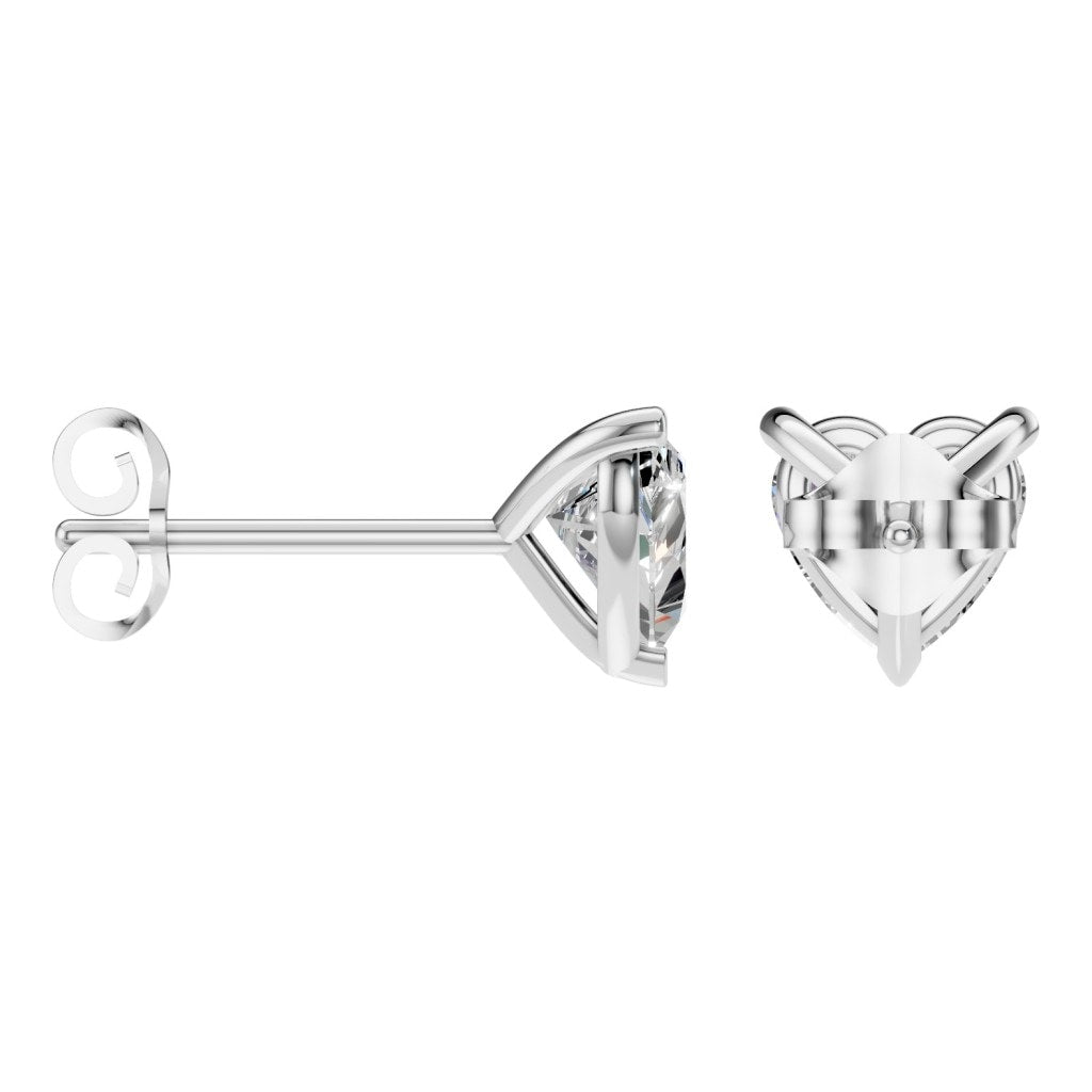 EA-8975 White Gold Earrings SET - ANGLE