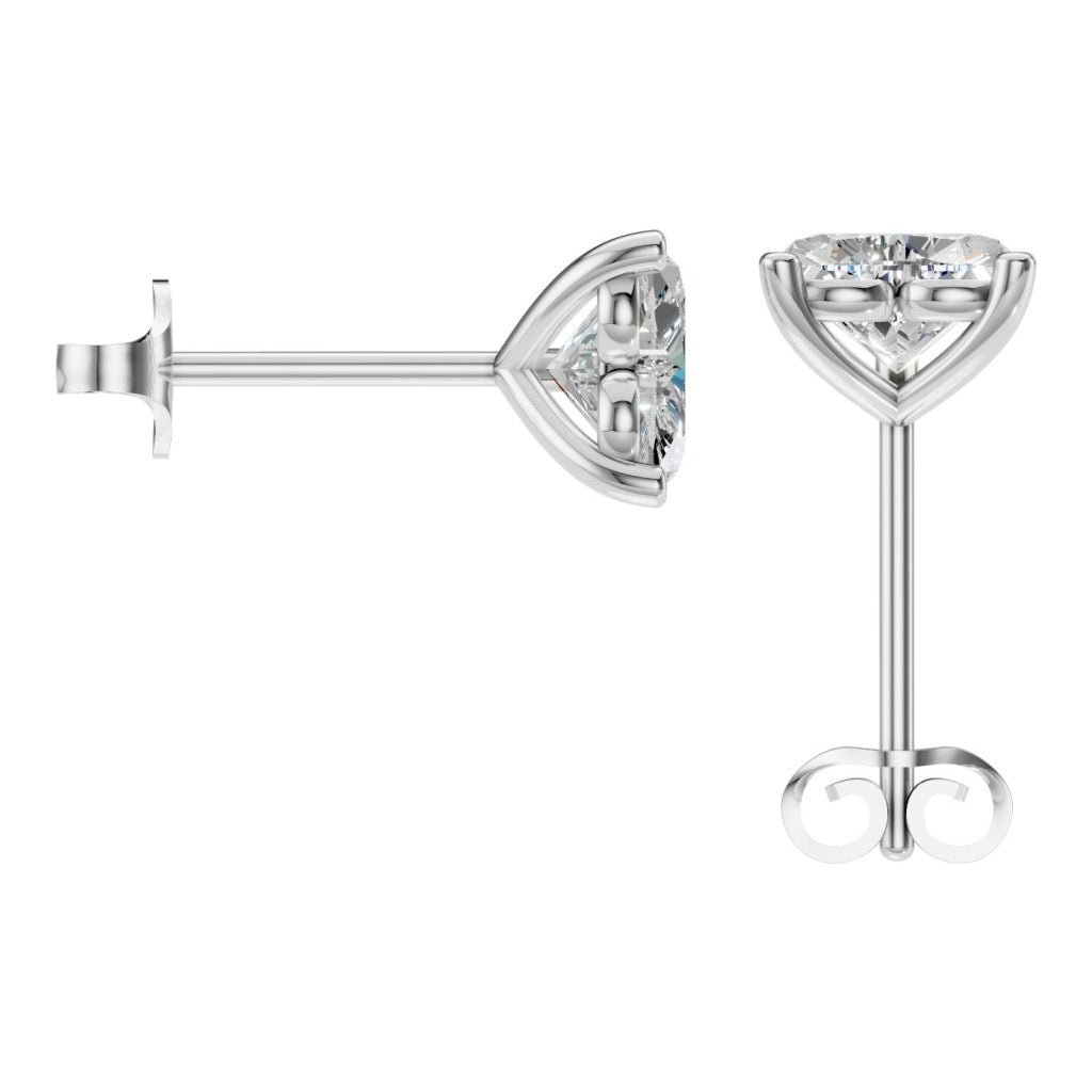 EA-8975 White Gold Earrings SET - BACK