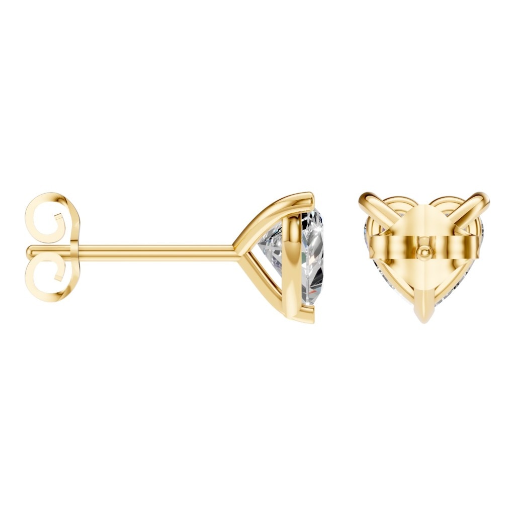EA-8975 Yellow Gold Earrings SET - ANGLE