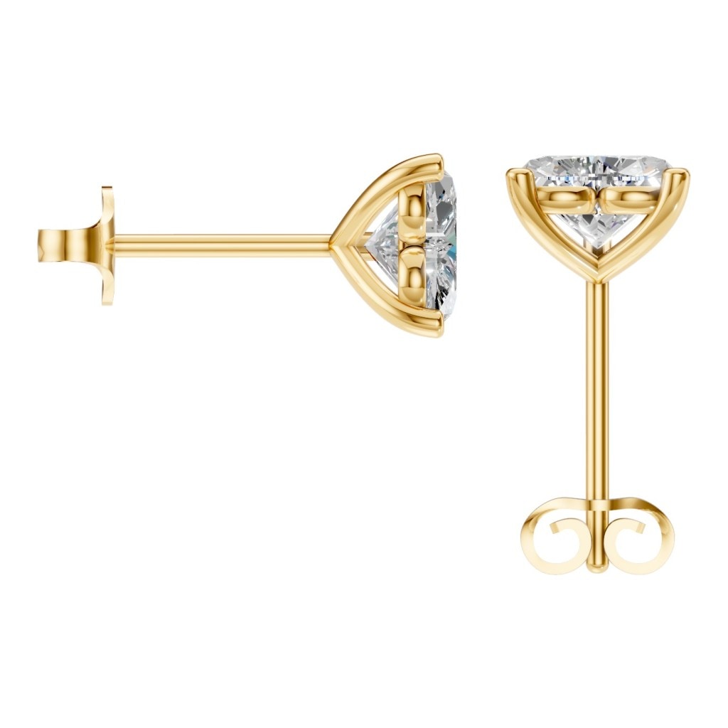 EA-8975 Yellow Gold Earrings SET - BACK