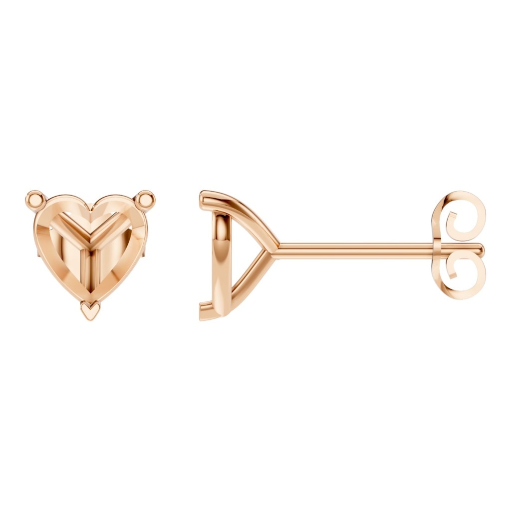 EA-8975 Rose Gold Earrings UNSET - Main View