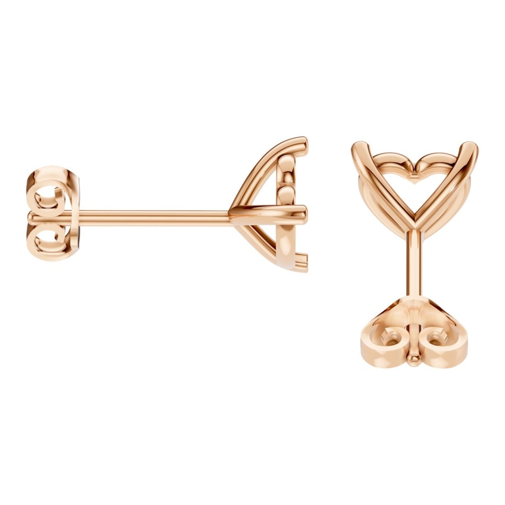 EA-8975 Rose Gold Earrings UNSET - Side View