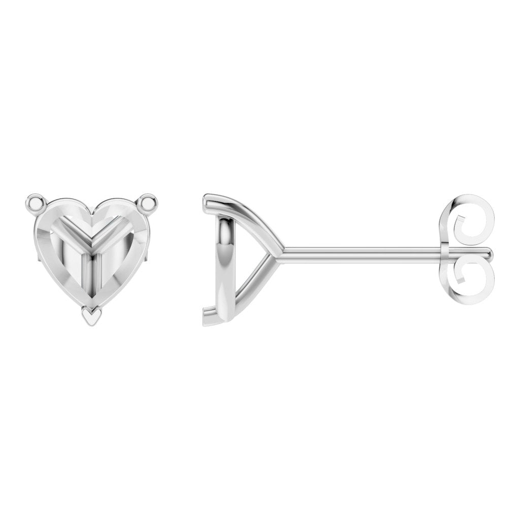 EA-8975 White Gold Earrings UNSET - Main View